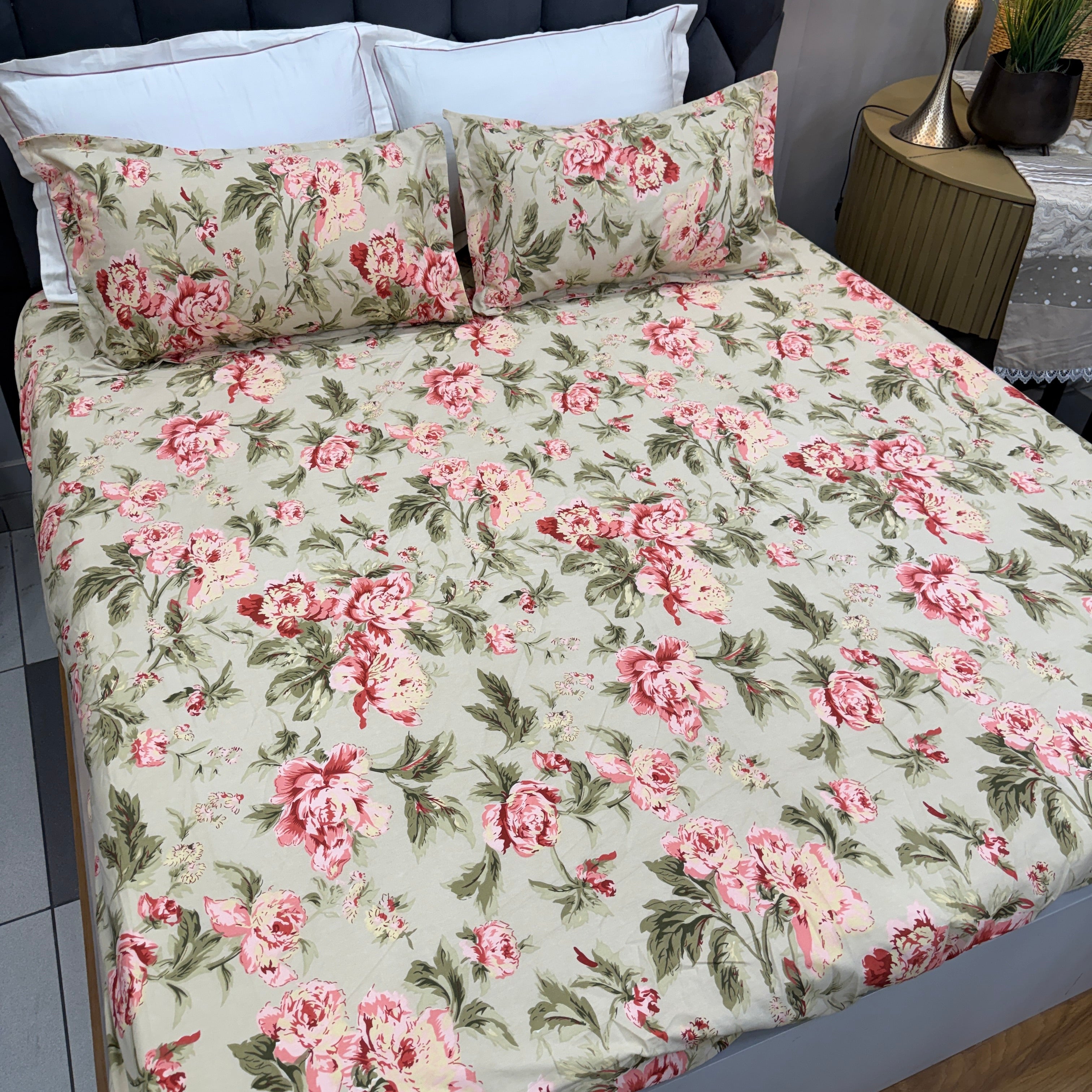 Victorian Floral Collection- Fitted Bedsheet OR Dohar