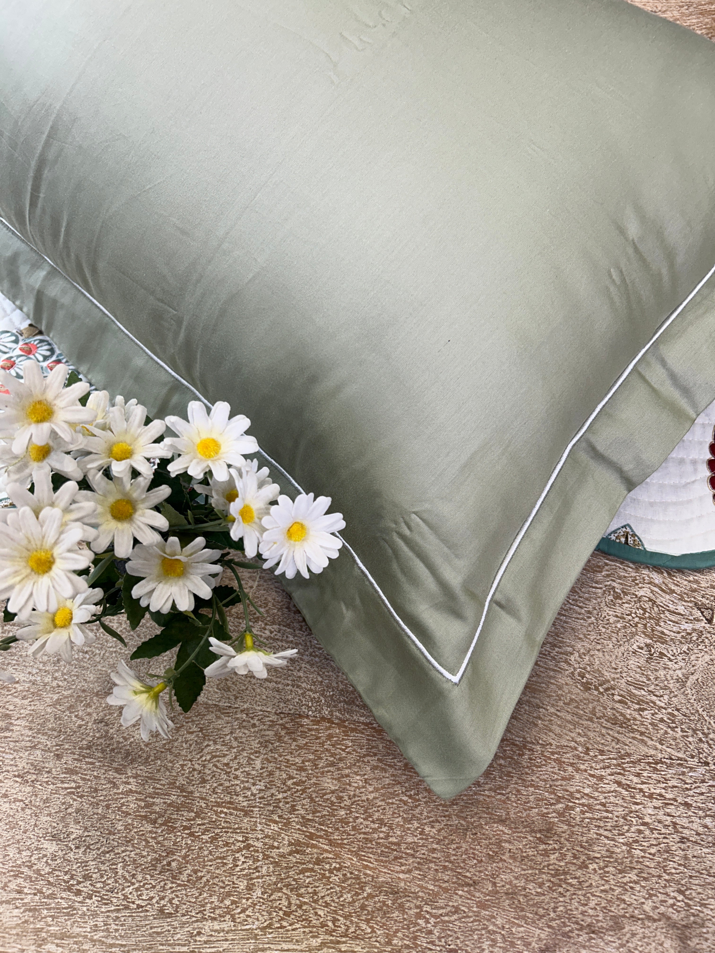 300 Thread Count Embroidered Pillow Covers