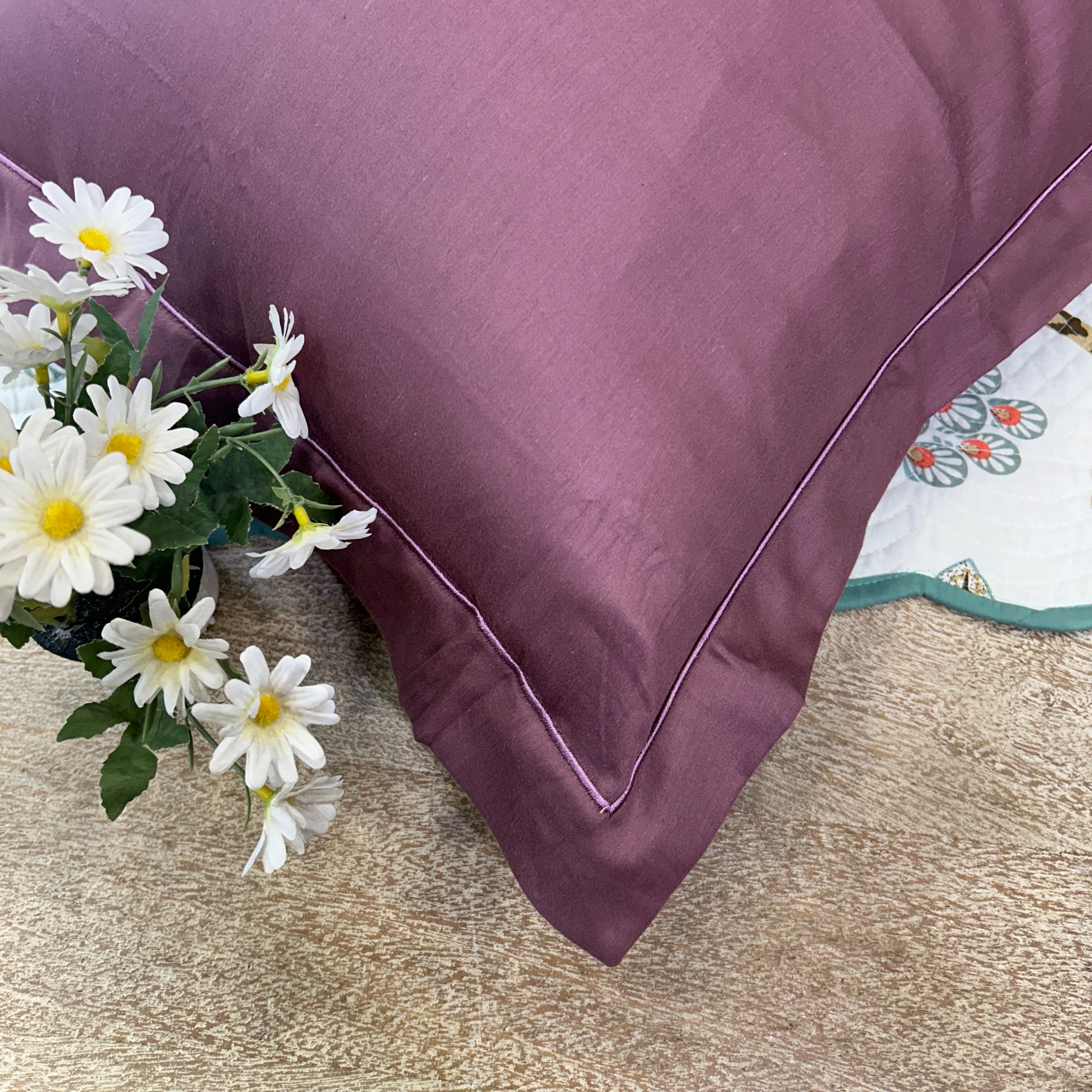 300 Thread Count Embroidered Pillow Covers