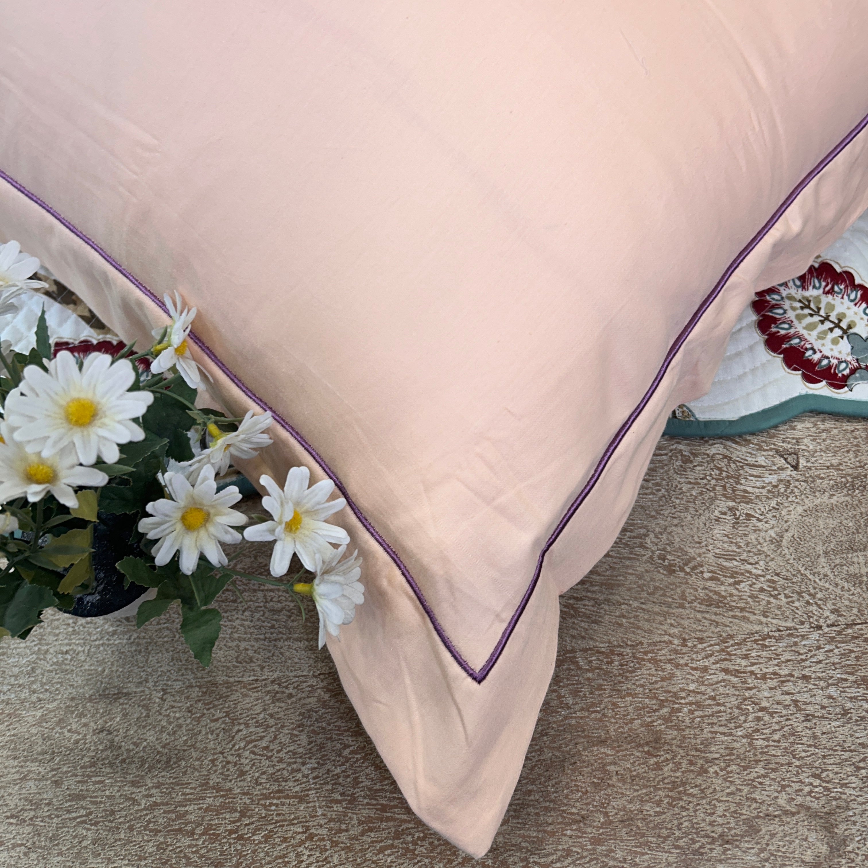 300 Thread Count Embroidered Pillow Covers