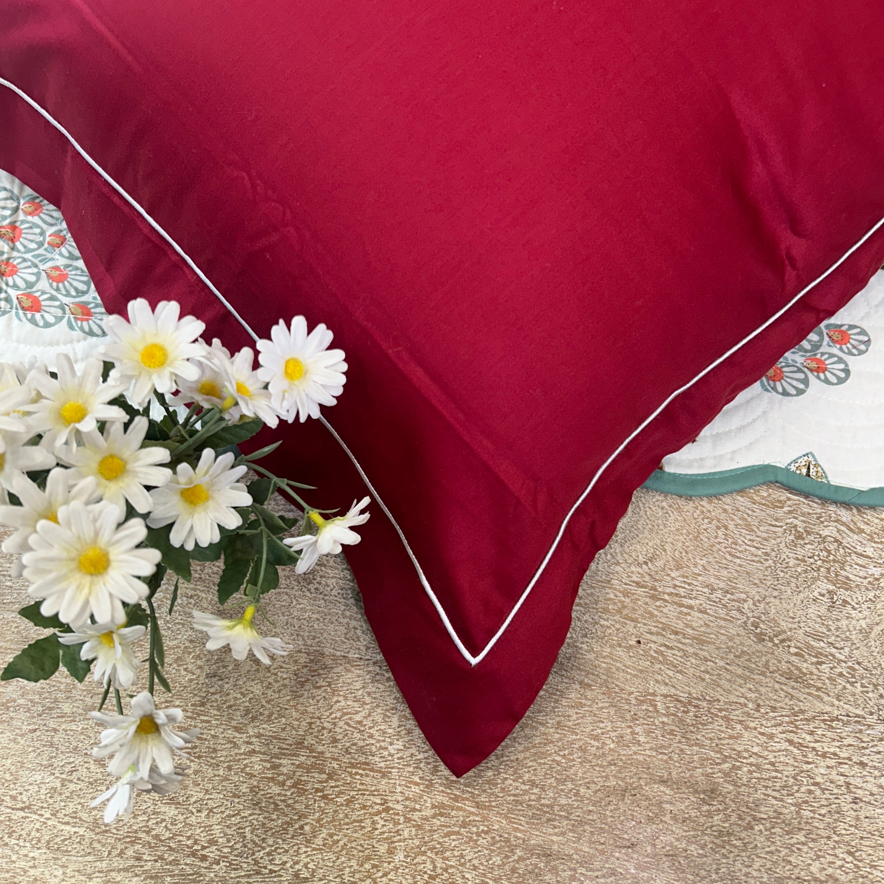 300 Thread Count Embroidered Pillow Covers