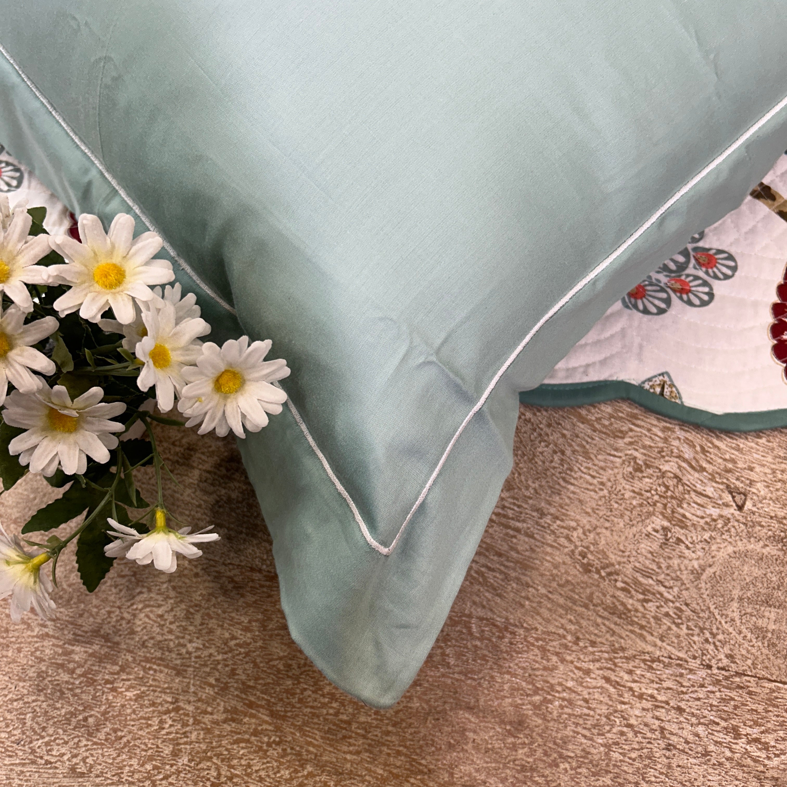 300 Thread Count Embroidered Pillow Covers