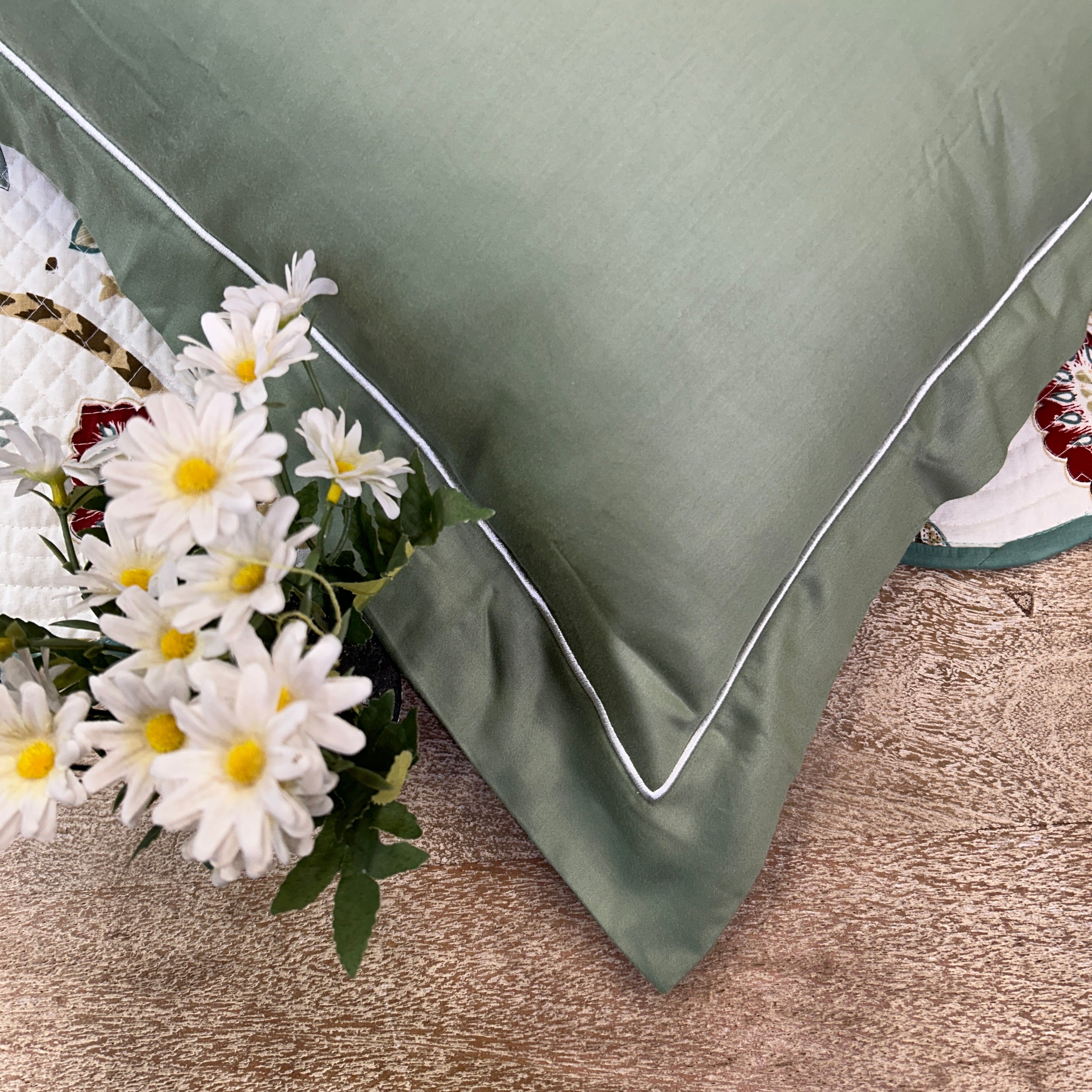 300 Thread Count Embroidered Pillow Covers