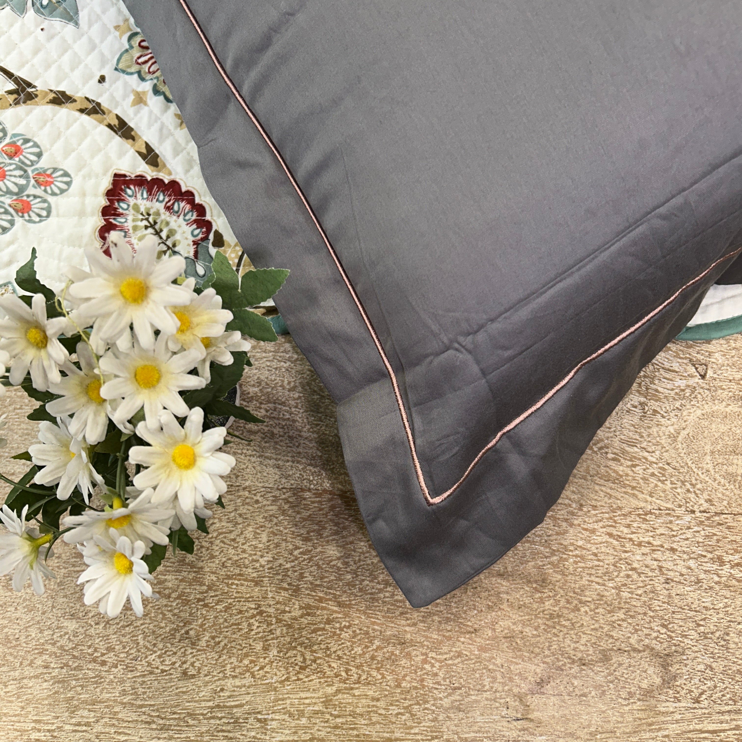 300 Thread Count Embroidered Pillow Covers