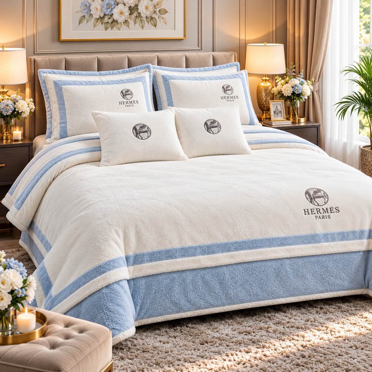 Super Warm Furry Quilt Set