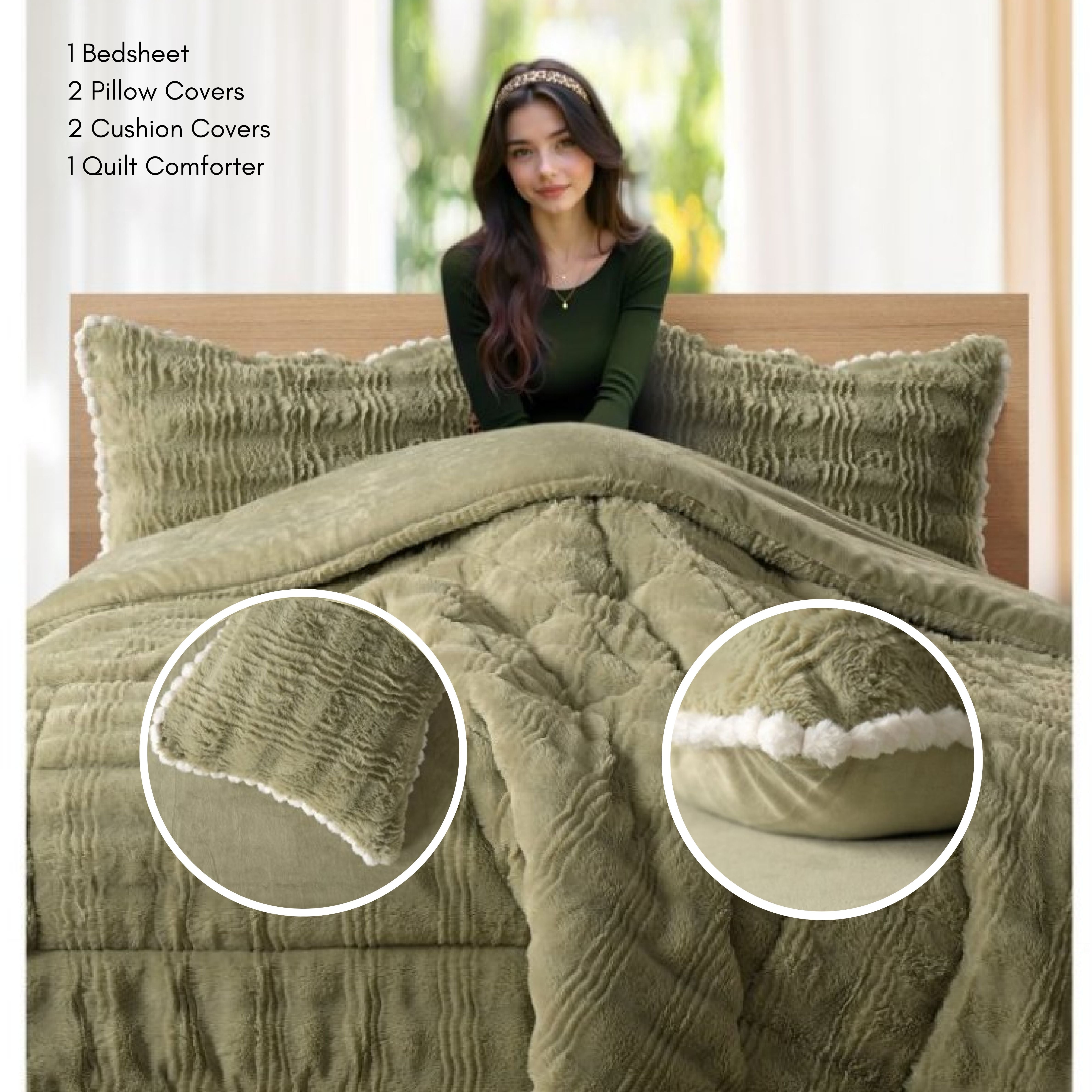 Marshmallow 6-Piece Winter Warm Bedding Set