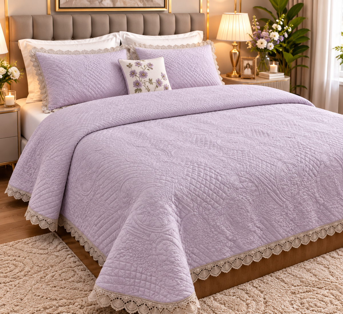 Morris Quilted Bedcover