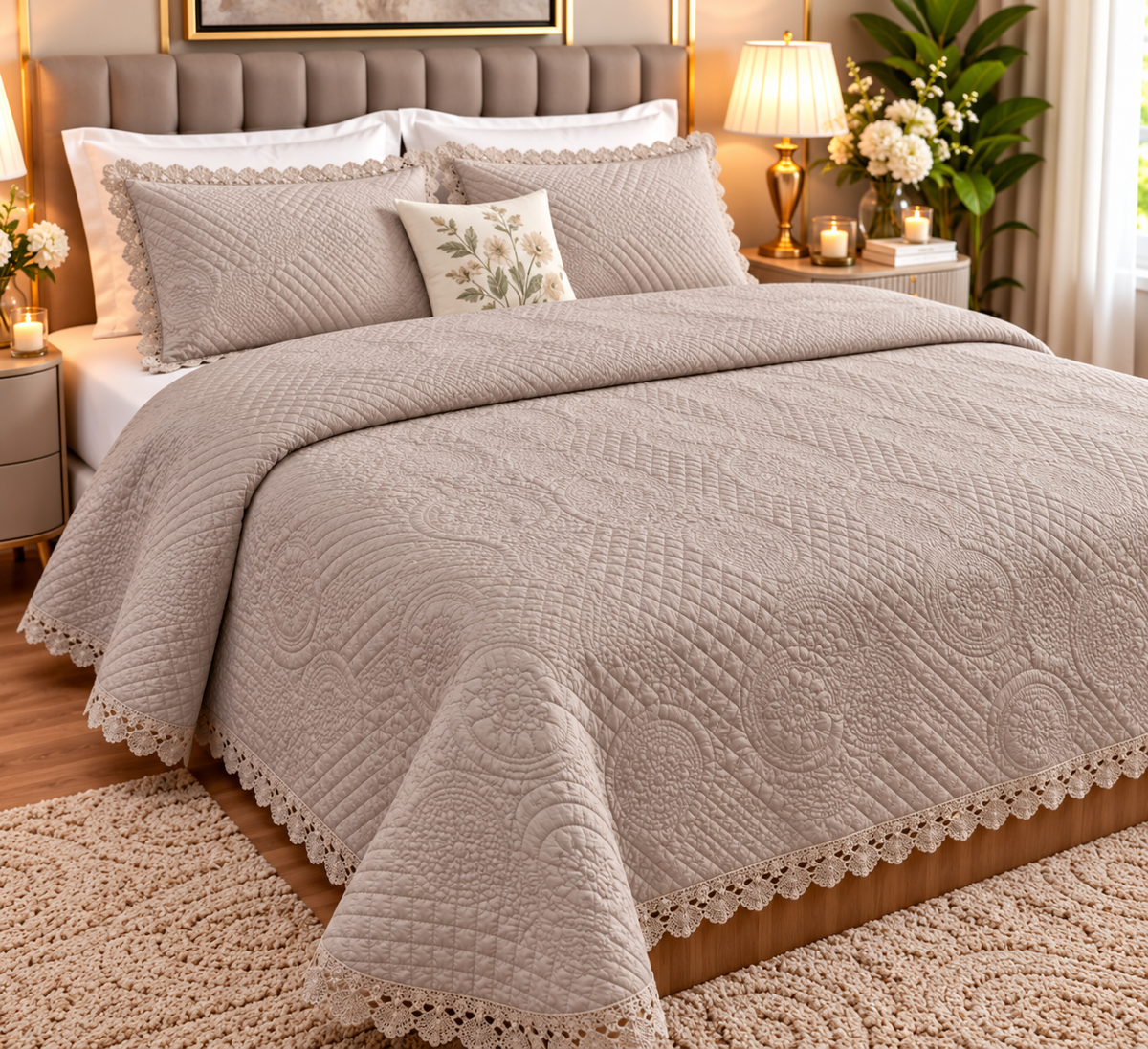 Morris Quilted Bedcover