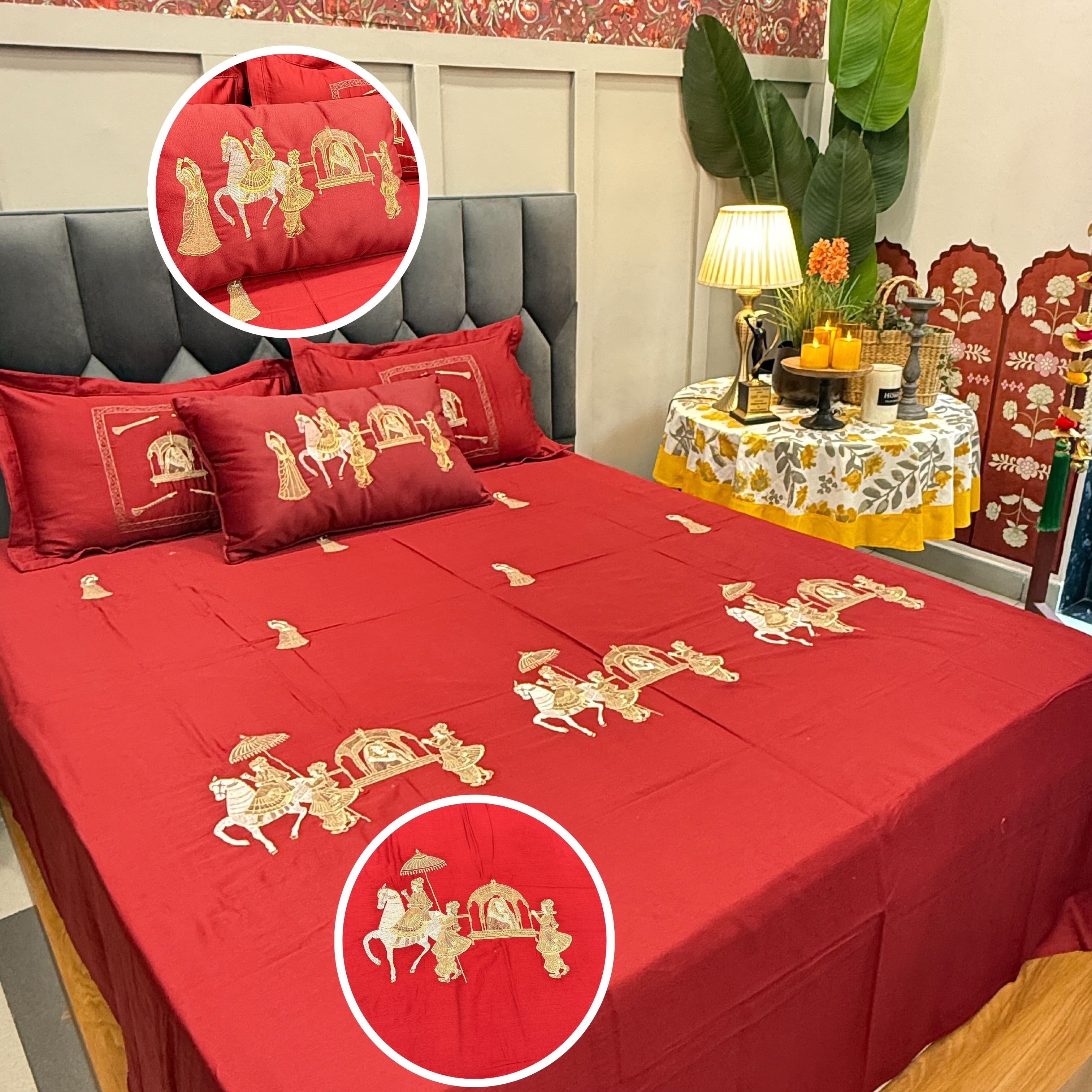 Indian Traditional Wedding Bed sheets