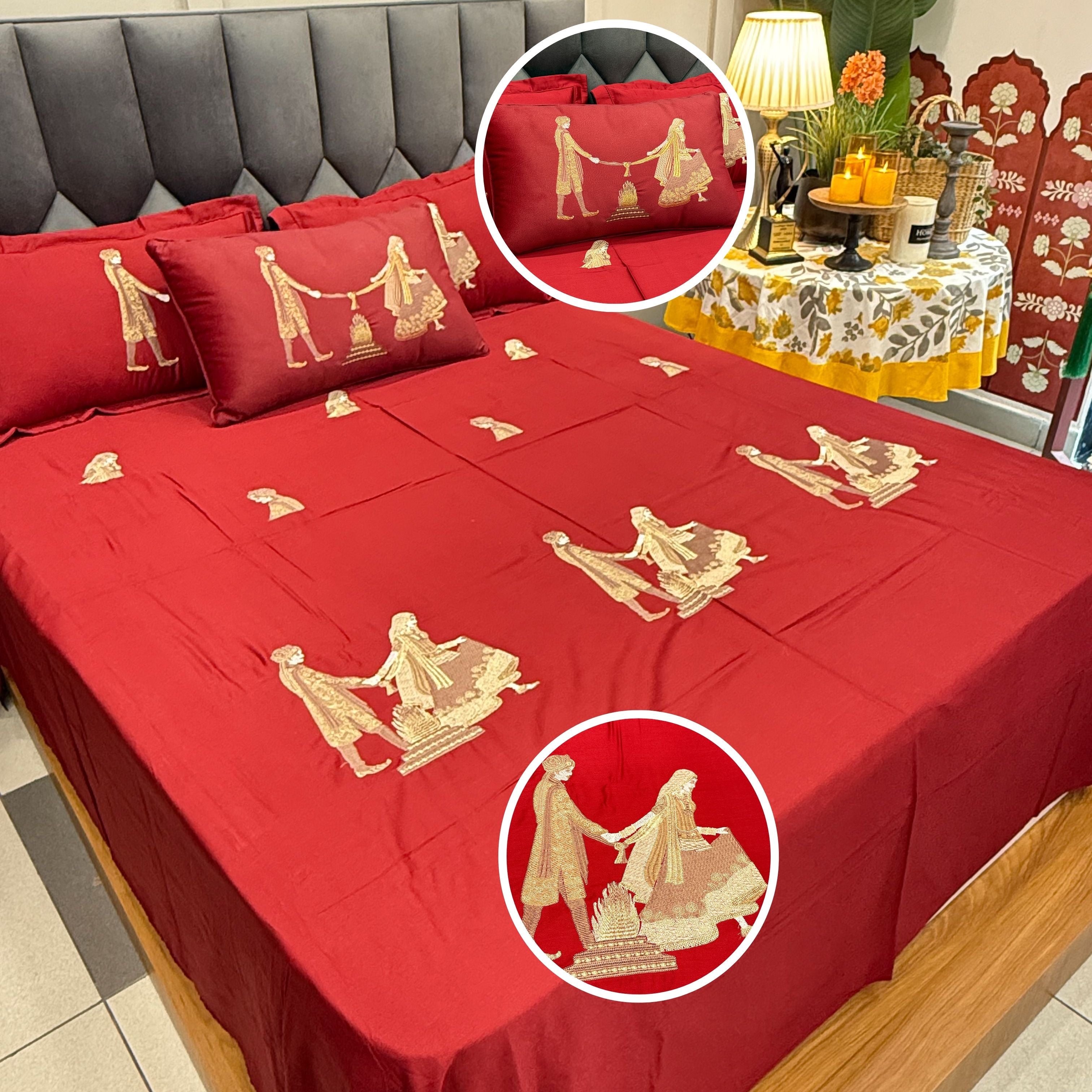 Indian Traditional Wedding Bed sheets