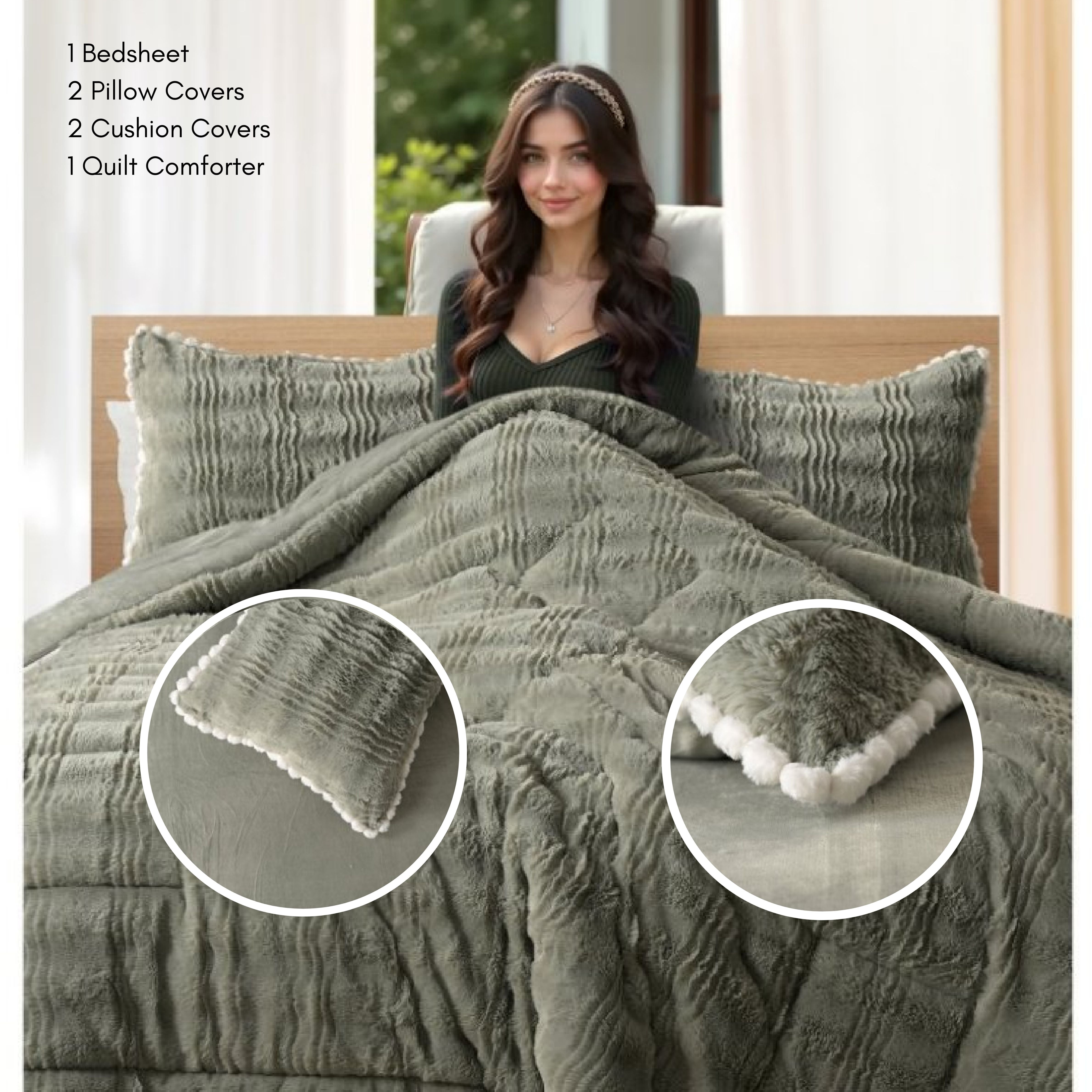 Marshmallow 6-Piece Winter Warm Bedding Set