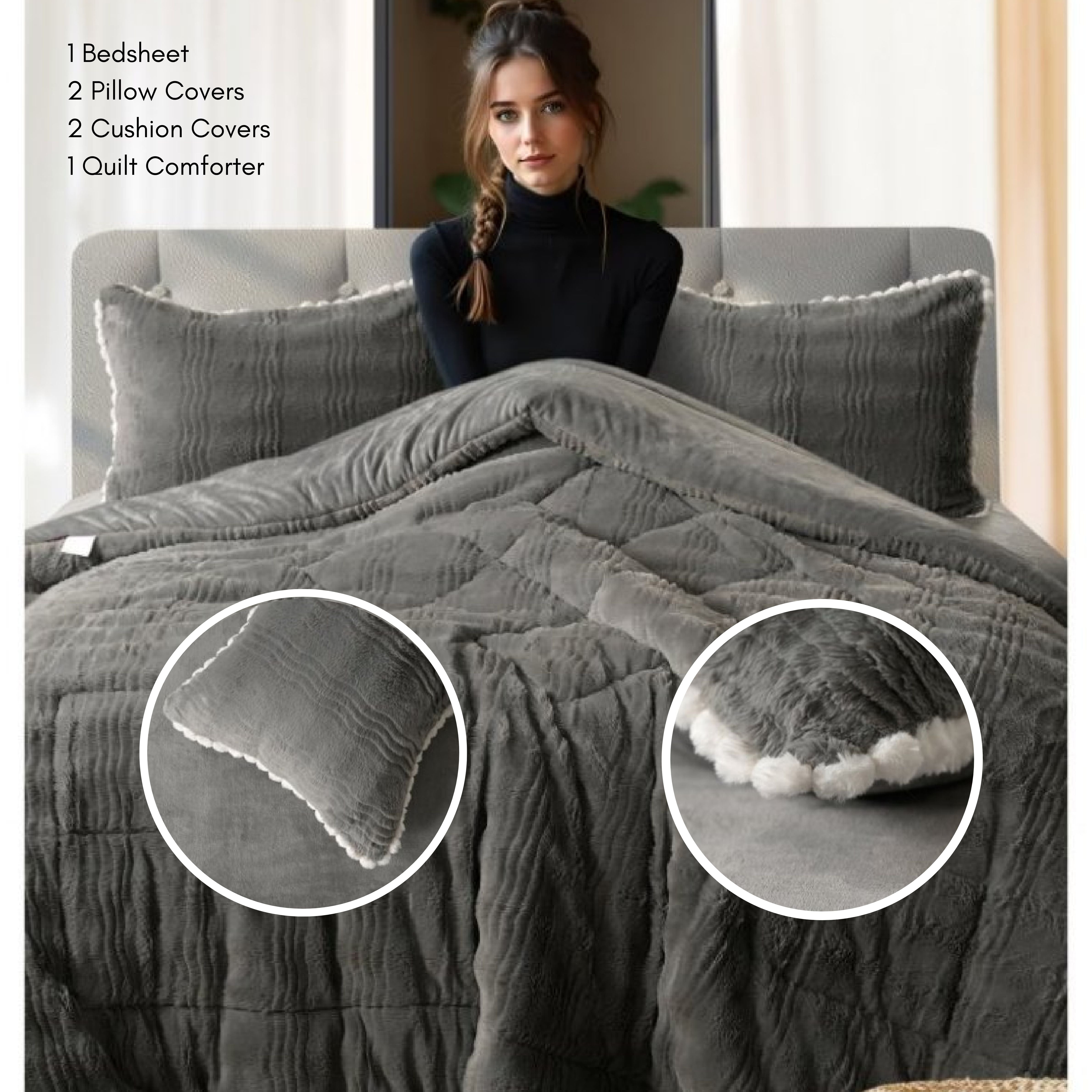 Marshmallow 6-Piece Winter Warm Bedding Set