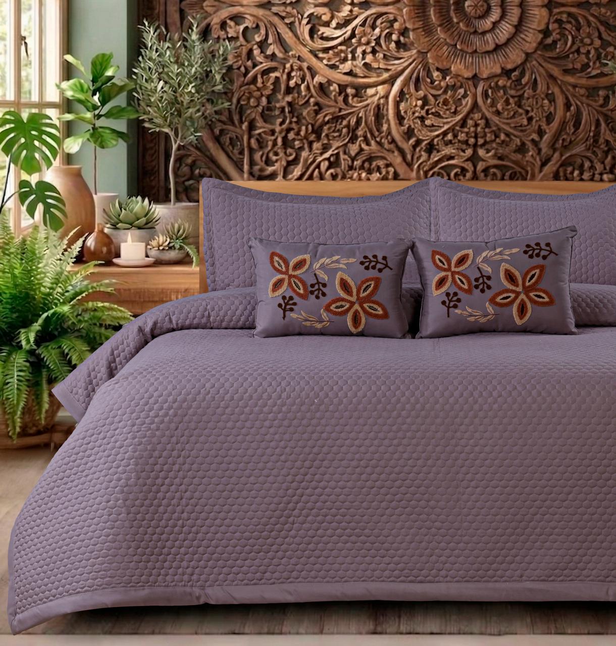 Quilted Bed Cover - 5 Pc Set