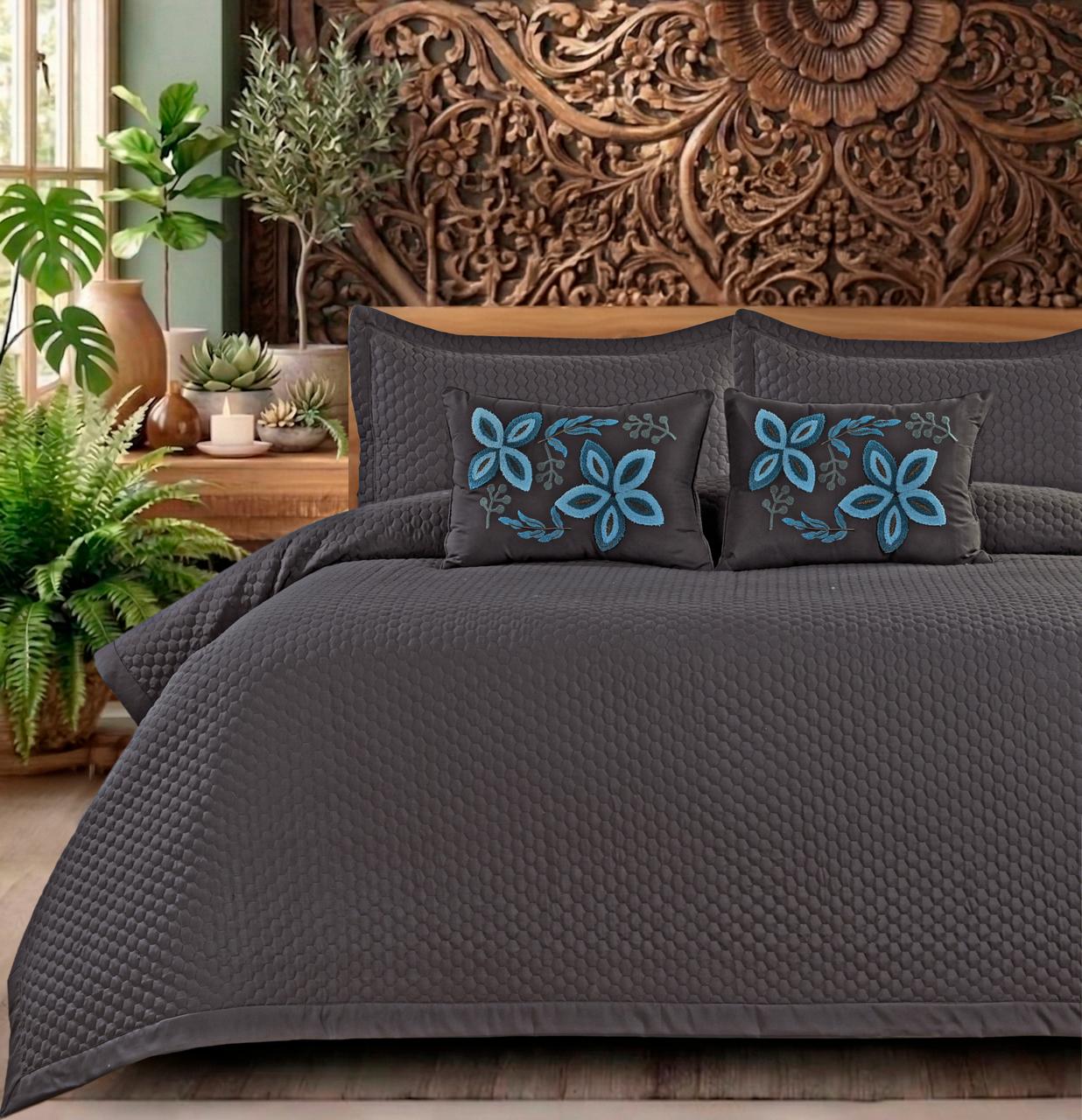 Quilted Bed Cover - 5 Pc Set