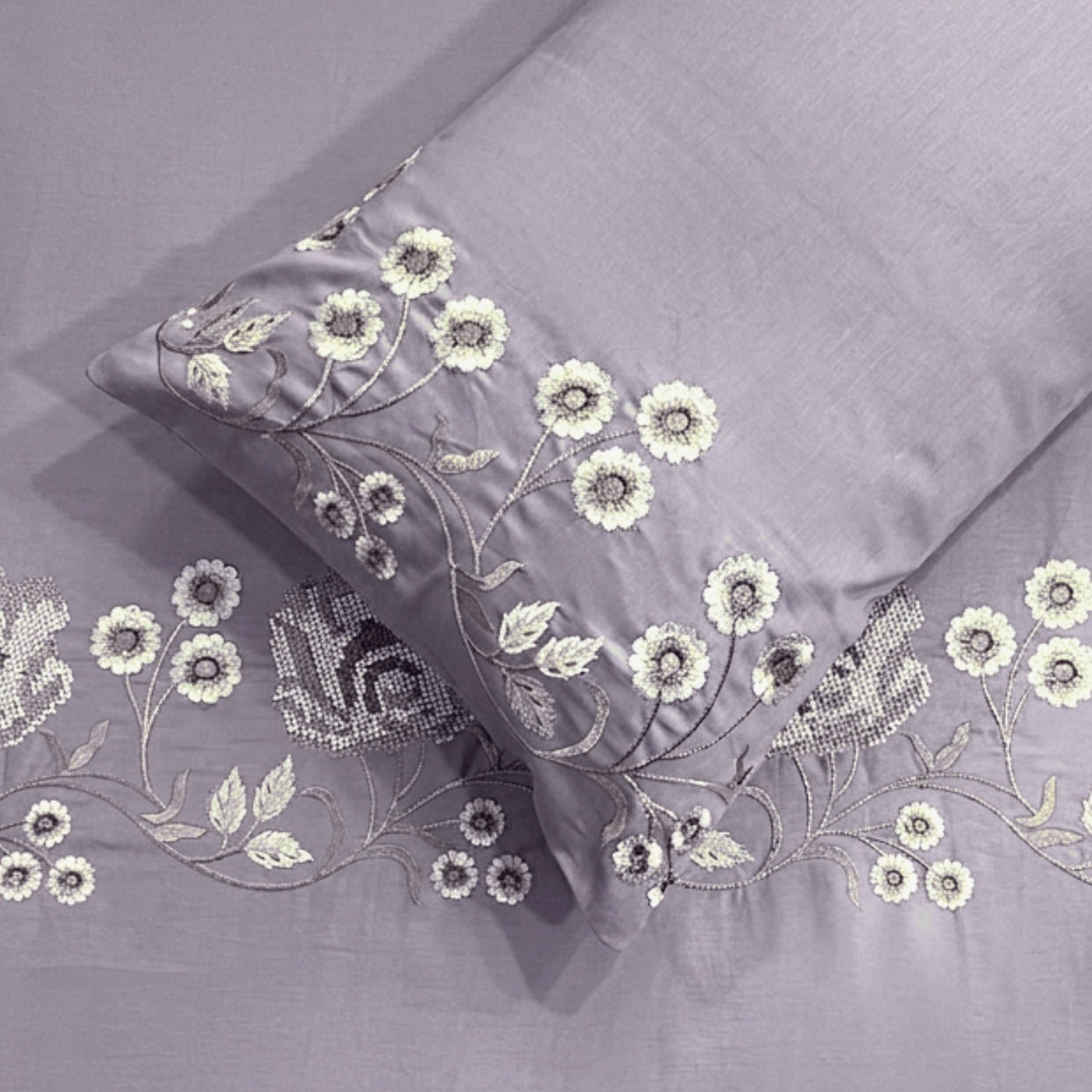 400 TC Pure Cotton Embroidery Bedsheets