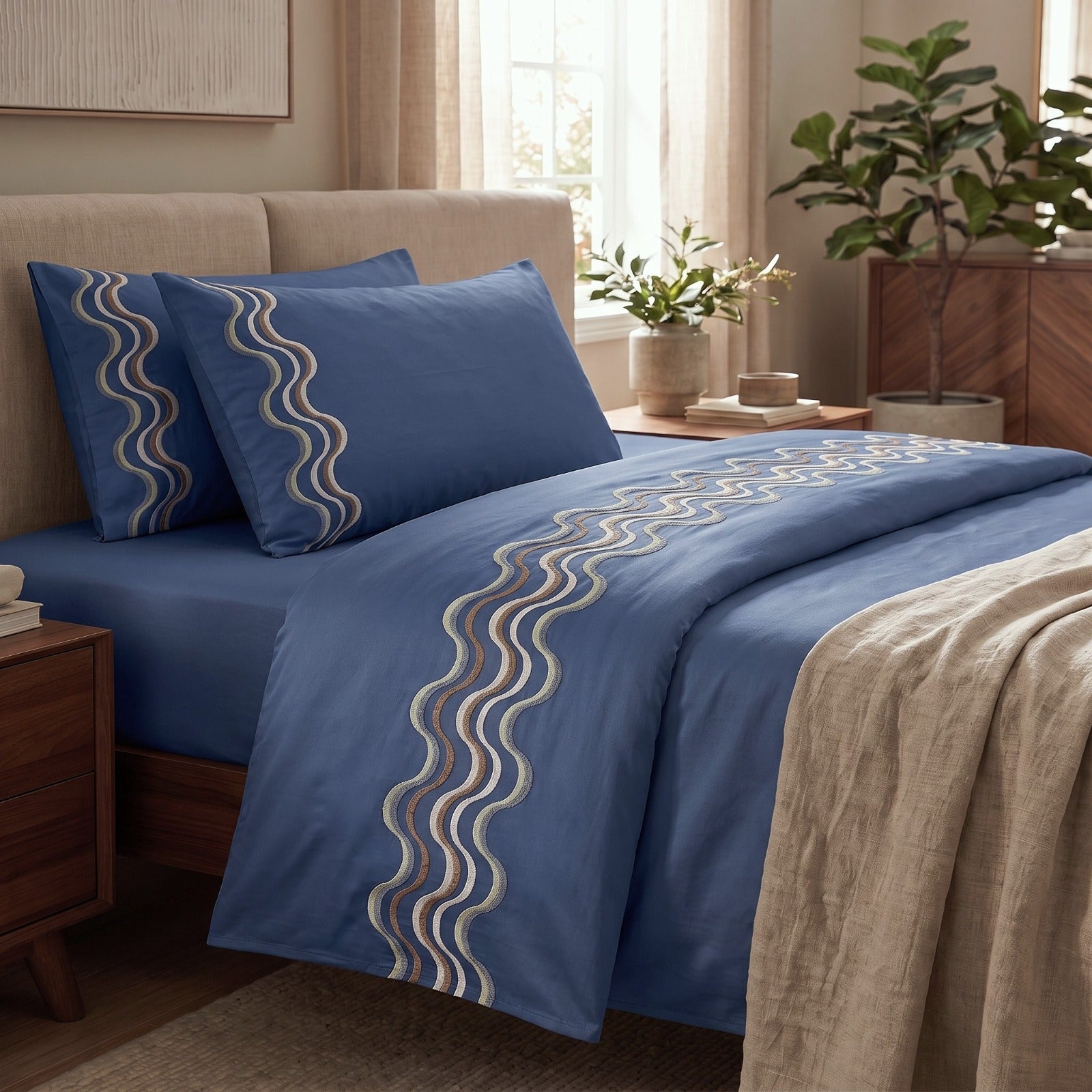 400 TC Pure Cotton Embroidery Bedsheets