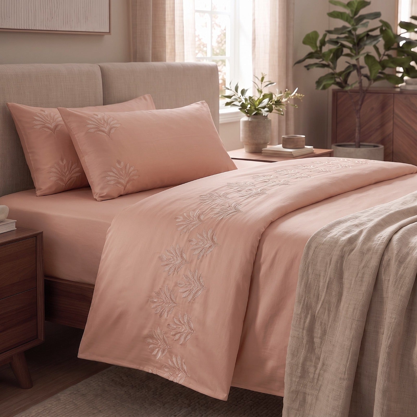 400 TC Pure Cotton Embroidery Bedsheets