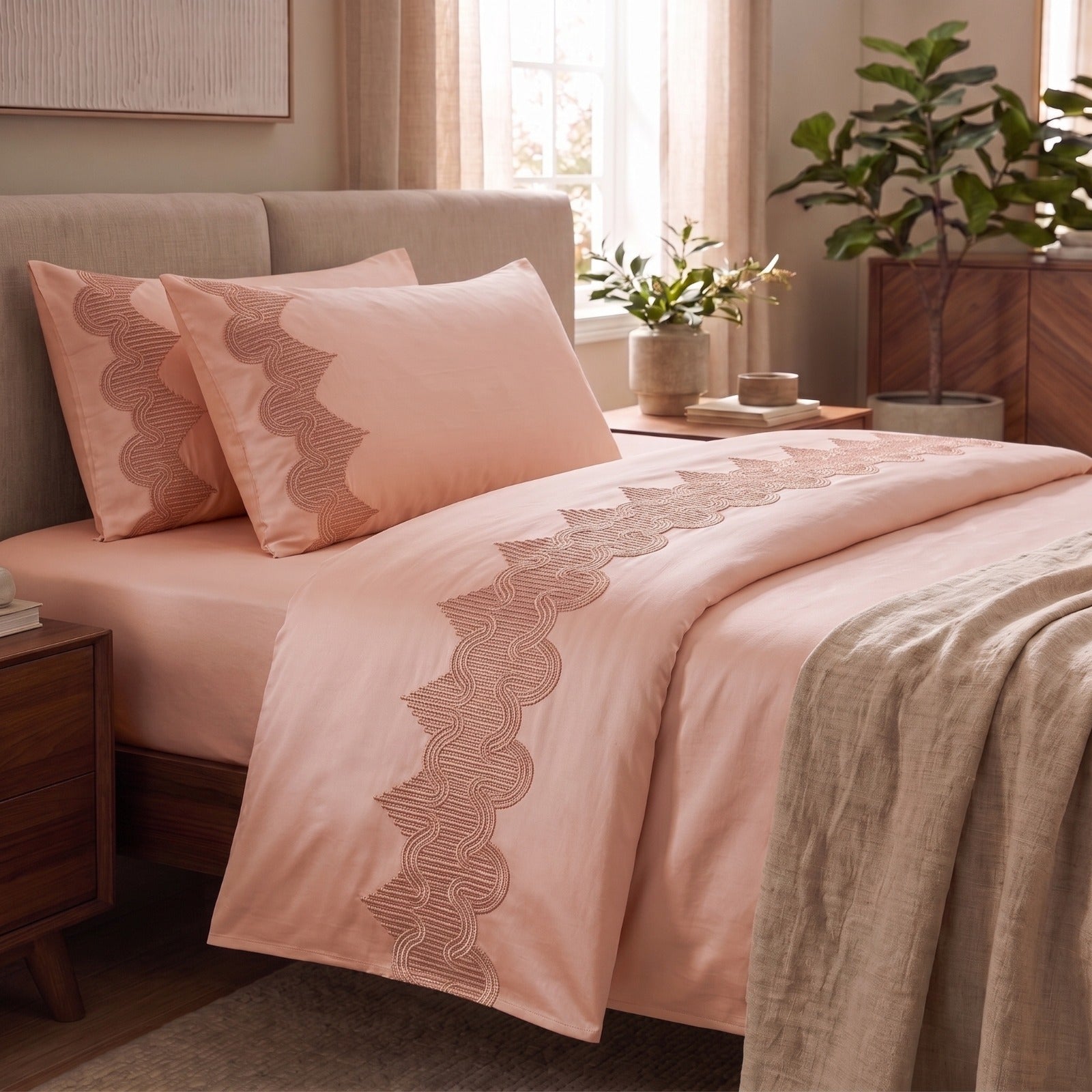 400 TC Pure Cotton Embroidery Bedsheets