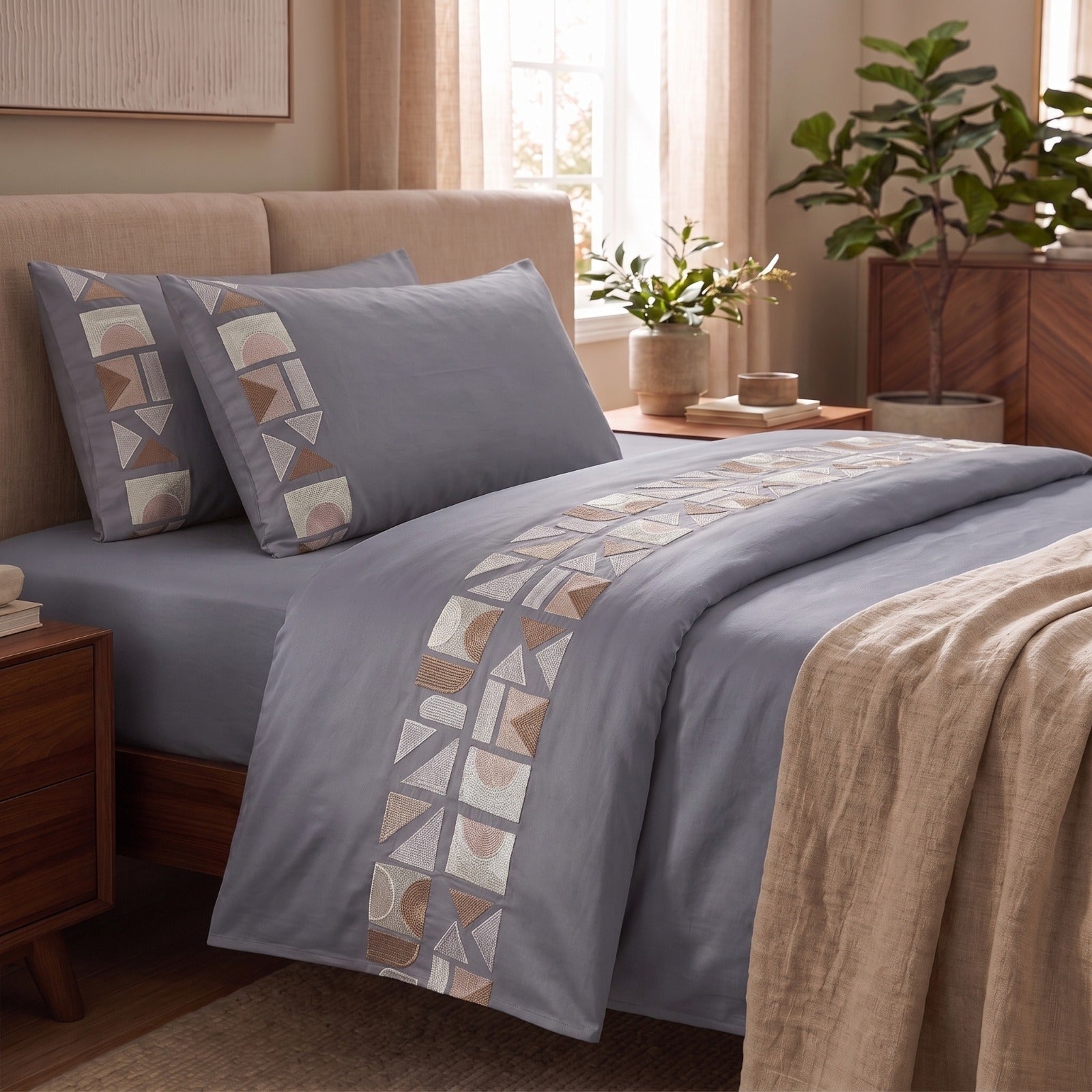 400 TC Pure Cotton Embroidery Bedsheets