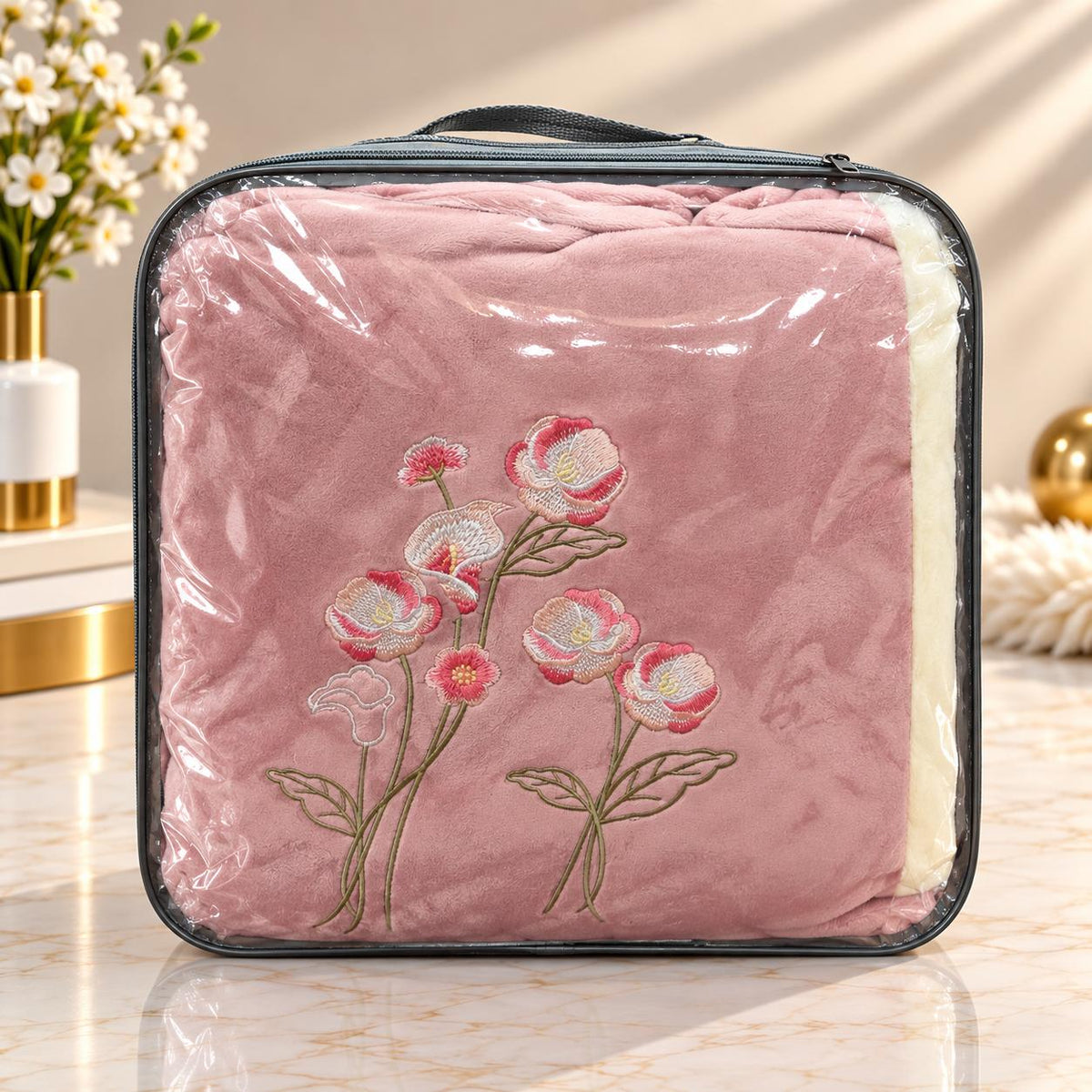 Premium Embroidery Winter Warm Bedsheet Set