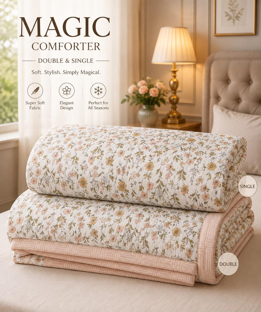 Muslin Cotton English British Prints Magical Comforter
