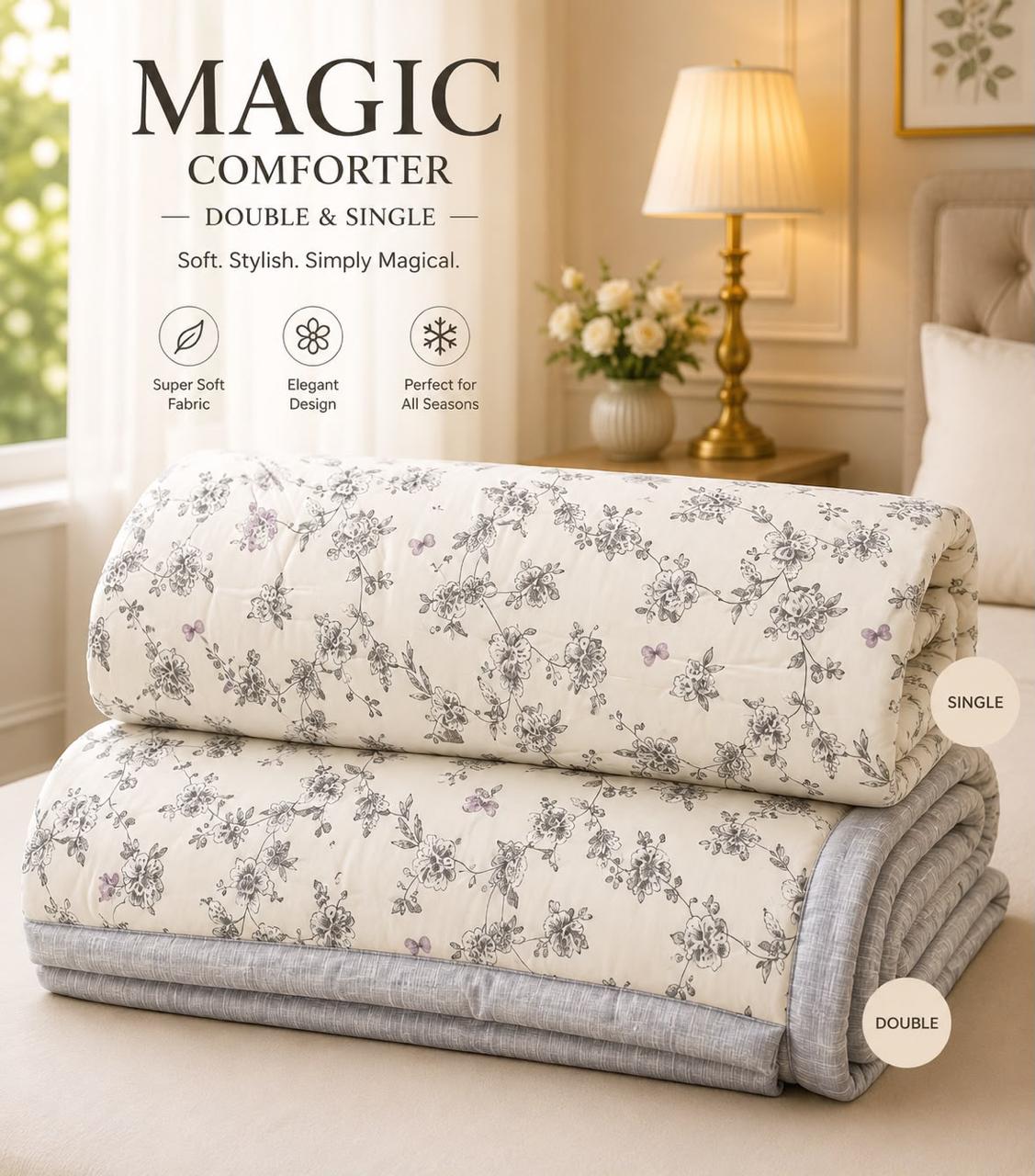 Muslin Cotton English British Prints Magical Comforter