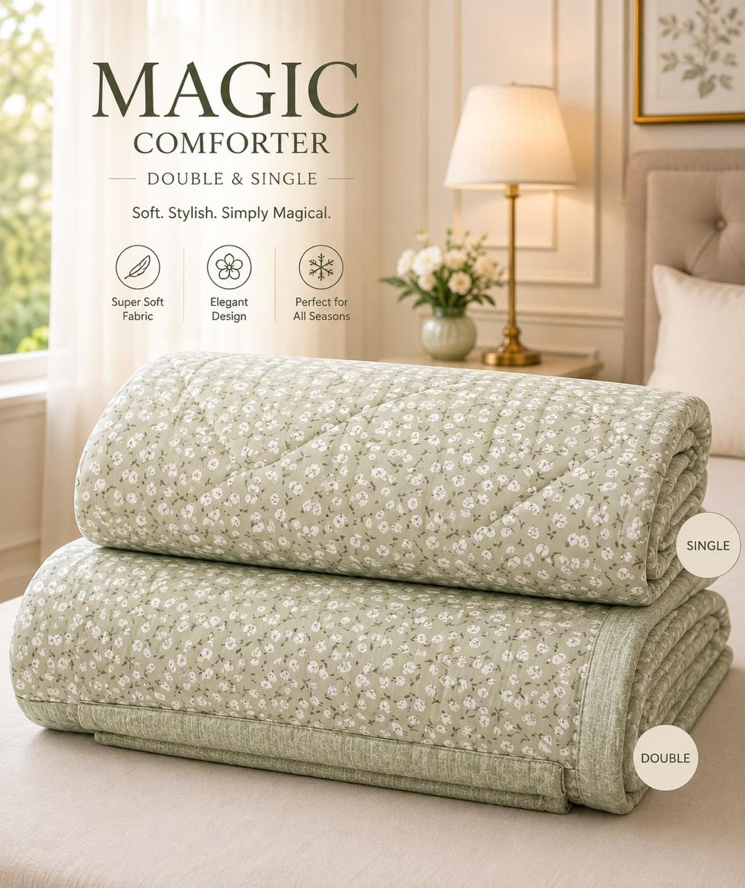 Muslin Cotton English British Prints Magical Comforter