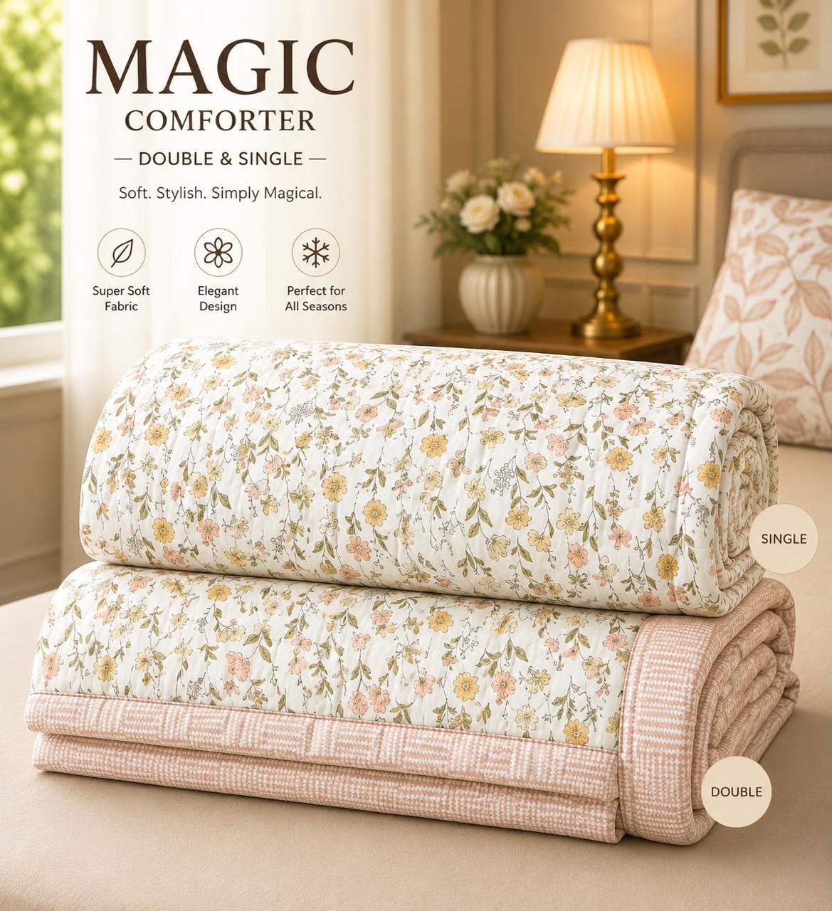 Muslin Cotton English British Prints Magical Comforter