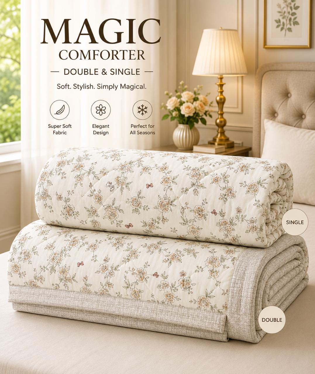 Muslin Cotton English British Prints Magical Comforter