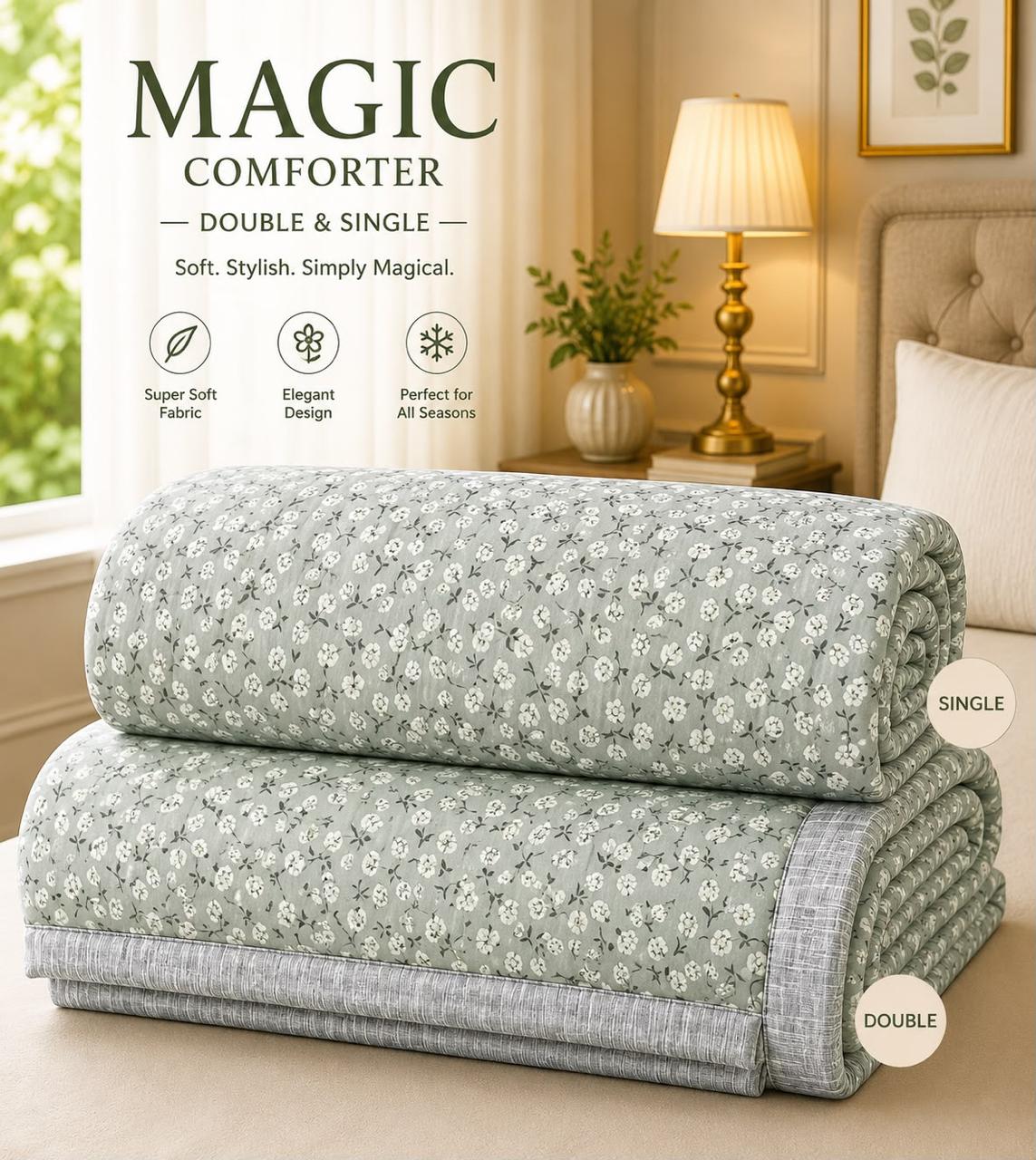 Muslin Cotton English British Prints Magical Comforter