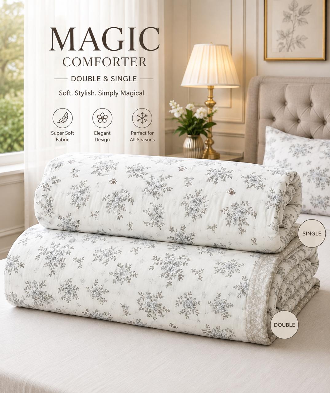 Muslin Cotton English British Prints Magical Comforter