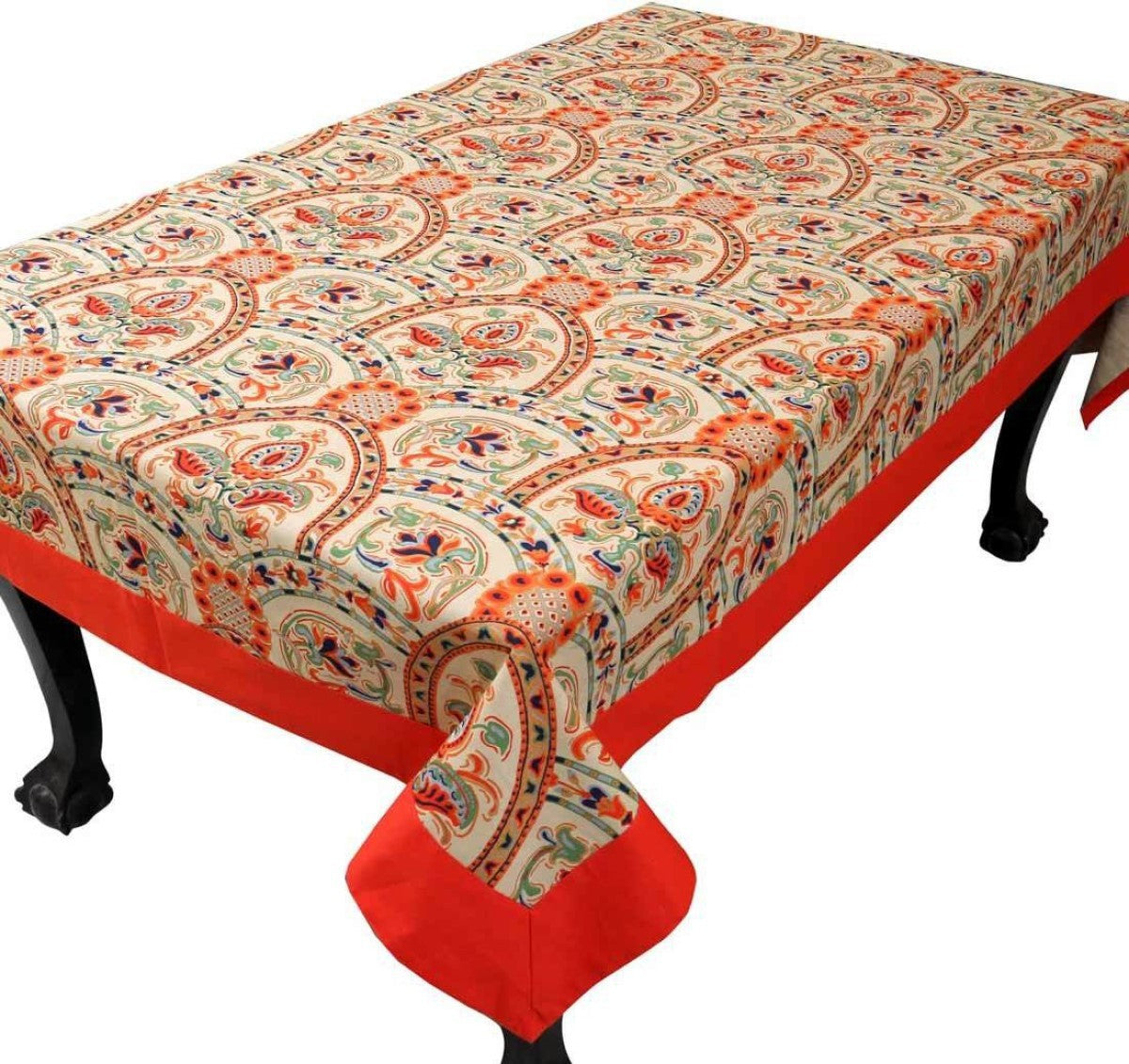 BILBERRY Furnishing By Preeti Grover Printed 6 Seater Table Cover (Multicolor, Cotton)