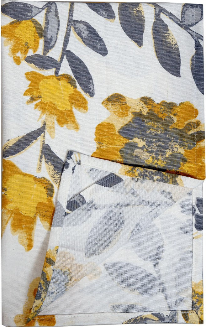 BILBERRY Furnishing By Preeti Grover Square Pack of 3 Table Placemat (Grey, Yellow, Cotton)