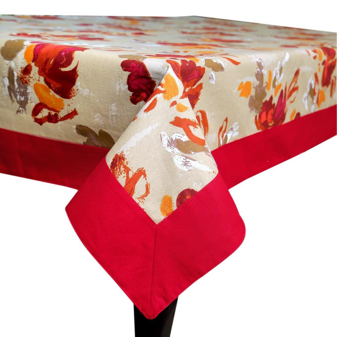  BILBERRY Furnishing Printed 6 Seater Table Cover (Multicolor, Cotton)