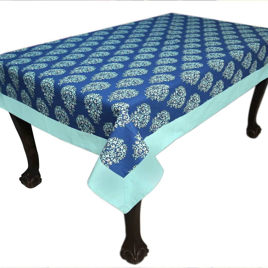  BILBERRY Furnishing Printed 6 Seater Table Cover (Multicolor, Cotton)