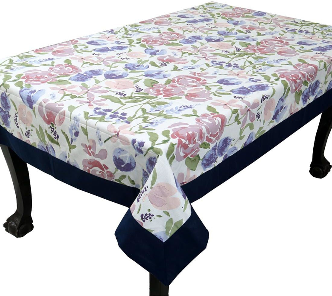  BILBERRY Furnishing Floral 6 Seater Table Cover (Multicolor, Cotton)