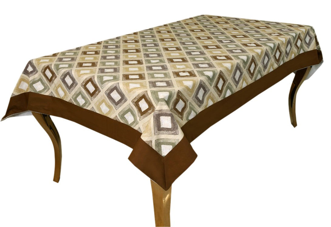  BILBERRY Furnishing Graphic 6 Seater Table Cover (Multicolor, Cotton)