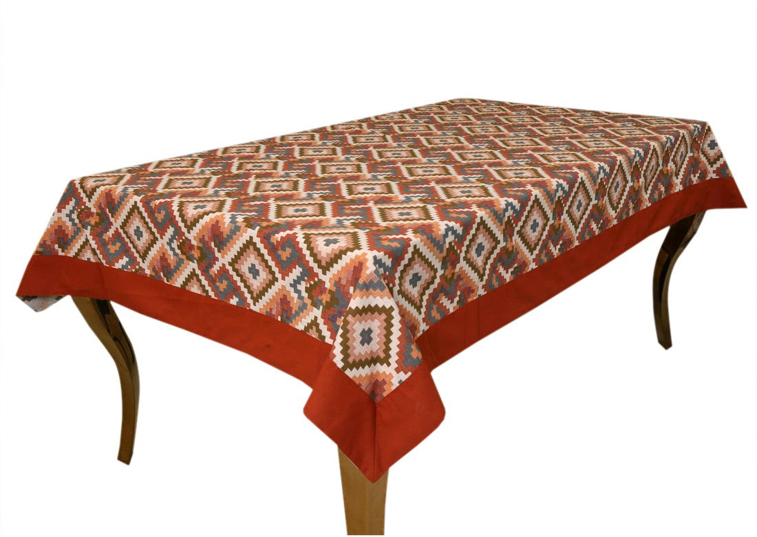 BILBERRY Furnishing By Preeti Grover Floral 6 Seater Table Cover (Multicolor, Cotton)