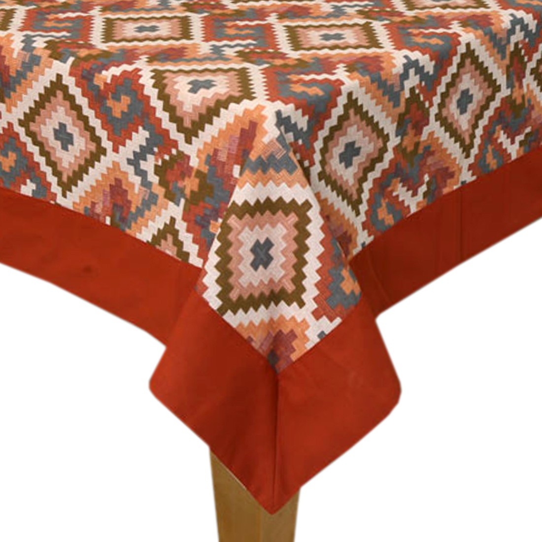  BILBERRY Furnishing Floral 6 Seater Table Cover (Multicolor, Cotton)