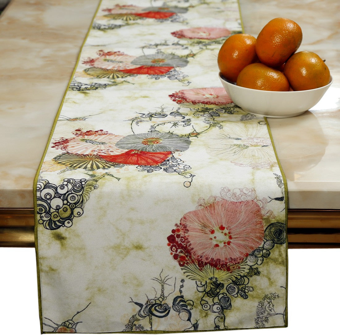  BILBERRY Furnishing Green, Red, Multicolor 182 cm Table Runner (Cotton)